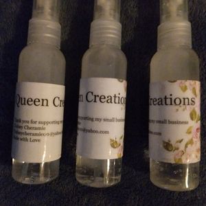 Scented hand sanitizer, hairspray or room spray